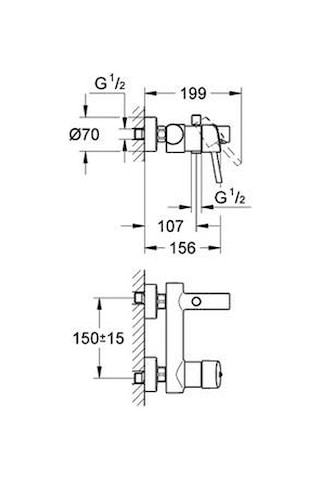 Grohe Concetto Tek Kumandalı Banyo Bataryası - 32211001