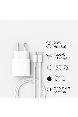 Riotech 20w Type-c Adapter To Lightning Cable