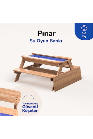 Ovlo Çocuk Su Havuzlu Etkinlik Masası 3-8 Yaş 4 Kişilik Pınar Naturel