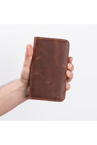 Bouletta 6.5 Inch Uyumlu Deri Kartlıklı Kılıf Hmg02 Kahve