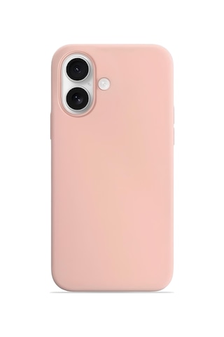 Apple Uyumlu iPhone 17 Soft Touch Lansman Silikon Kılıf Pudra Pembe