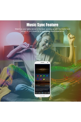 Besthome1 Bluetooth Akıllı Ampul, Zengge Uygulamasıyla Kontrol, 2700k-6500k Cct, 16m Rgb, Dinamik Modlar, Müzik Senkronizasyonu