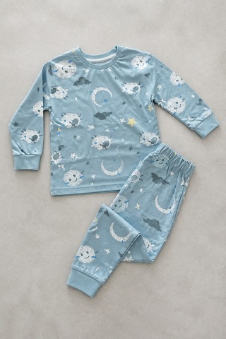 Eray Alp Kids Erkek Çocuk Pijama Takımı Rahat Uyku Takımı Mavi