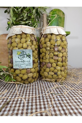Aydın Yöresi Mudanya Cinsi Sofralık Tatlandırılmış Çizik Zeytin 4 KG