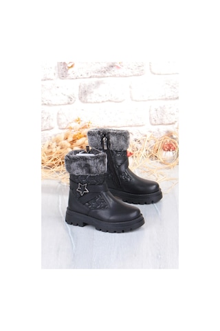 Fort Cool Evla Anatomik Sıcak Astar Kaymaz Taban Kız Çocuk Bot Siyah