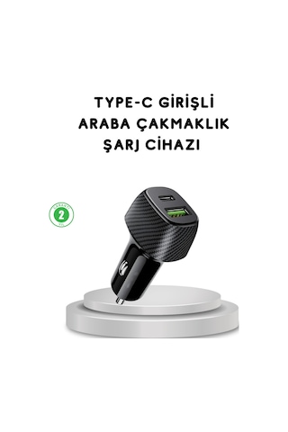 38w Araç Şarj Cihazı Type-c Pd Usb Hızlı Şarj Çift Port