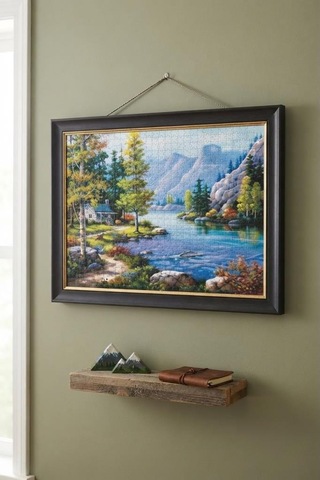Göl Kıyısında Ve Limana Karşı İkili Set - 1000 + 500 Parça İkili Puzzle Seti