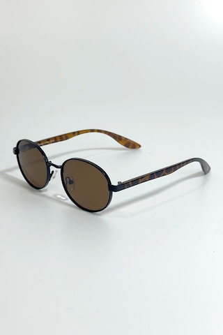 Unisex Polarize Yuvarlak Güneş Gözlüğü Kahverengi Uv400 Korumalı 09789130