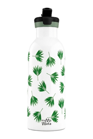 Mamawata Palm Pipetli Çocuk Termos Matara 470 Ml Paslanmaz Çelik Sızdırmaz Yalıtımlı Suluk Beyaz