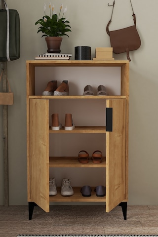 1203 Ada Ayakkabılık 4 Raflı 2 Kapaklı Çok Amaçlı Dolap Safir Safir