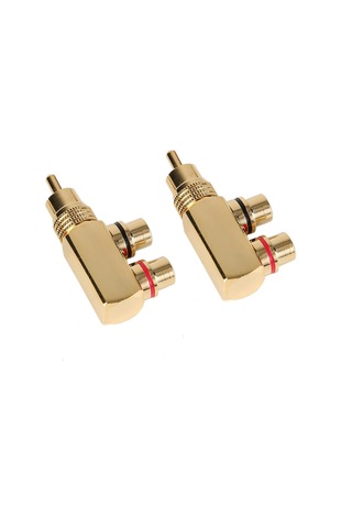Konesam 2 Adet Saf Bakır + 24k Altın Kaplama Rca Çiftli Video/audio Adaptörü - Emı Engelleme Ve Temiz Sinyal Aktarımı