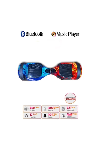 Citymate Elektrikli Kaykay Hoverboard Akıllı Denge 6.5 Inch + Hoverkart + Çanta Extrem Paket Desen10