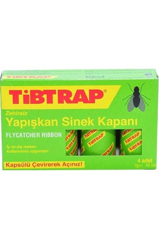 Tibtrap Yapışkan Sinek Kapanı 4 Lü Çok Renkli