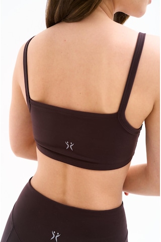 Normal People Ada - Spor Bra / Şeftali Dokulu Peach Skin Kumaş Kahve