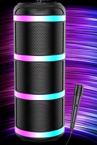 Mikrofonlu Karaoke Seti Yüksek Ses Kalitesi Speaker Dekor Parti Kına Doğum Günü Speaker Bt 5.0 Aux