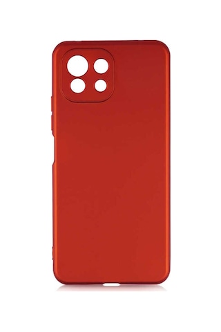 Xiaomi Mi 11 Lite Kılıf Zore Premier Silikon Kapak Kırmızı