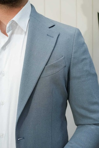 Bys Beystil Sivri Yaka Mavi Ceket 282 - Slim Fit