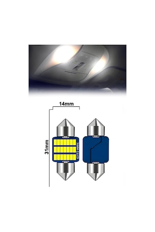 31mm Soffit Led Ampul - 21 Smd Chip - Beyaz Işık Araç İç Aydınlatma 2 Adet