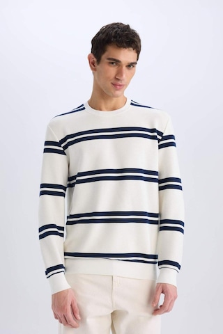 DeFacto Regular Fit Bisiklet Yaka Dokulu Sweatshirt D7595AX25SPWT32