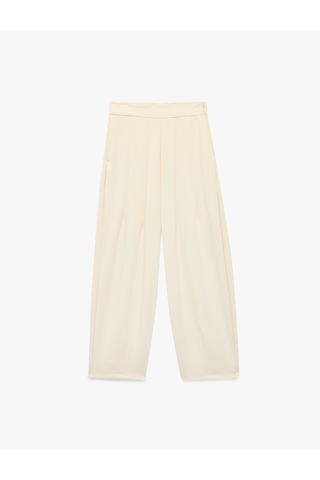 Koton Modal Kumaş Cepli Geniş Paça Balon Pantolon Bej 6sak40092ek Ekru