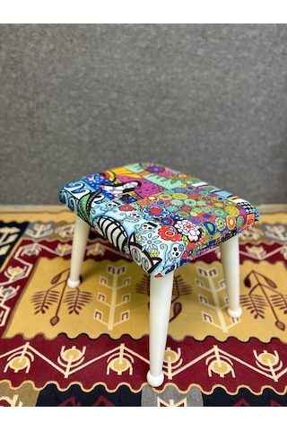 Trend Lake Diego Ahşap Ayak Uzatma Pufu Makyaj Koltuğu Bench Tabure