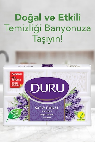 Duru Saf Ve Doğal Kalıp Sabun 4x150 G - Lavanta Adaçayı