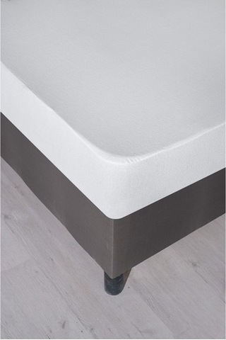 Elçinonline Sıvı Geçirmez Micro Fitted Çift Kişilik Yatak Alezi Beyaz