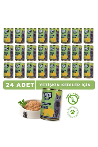 Tavuk Etli Konserve Yaş Kedi Maması 400 Gr X 24