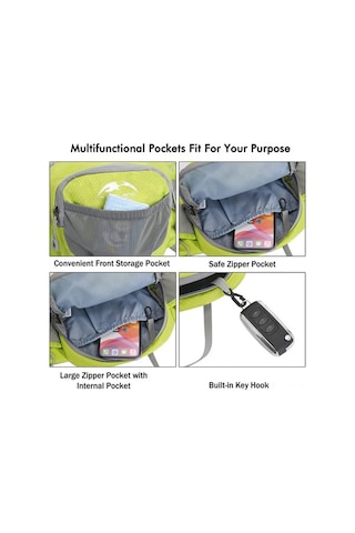 Flybuy Yürüyüşü Yürüyüşü Yeşil Tutacağı Su Su Şişesi Olan Köpek Geçirmez Dağ Çantası Çantası Bel Bel Xh Yeşil