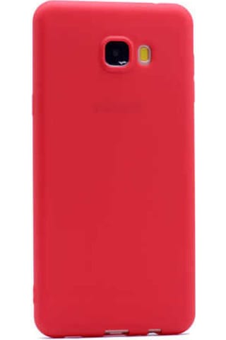 Samsung Uyumlu Galaxy C5 Kılıf Zore Premier Silikon Kapak Kırmızı