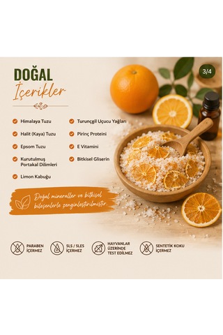 Laborem Natura Turunçgiller Çok Amaçlı Banyo, Ayak Ve Vücut Tuzu Mineralli Rahatlatıcı Bakım Tuzu 350 Gr