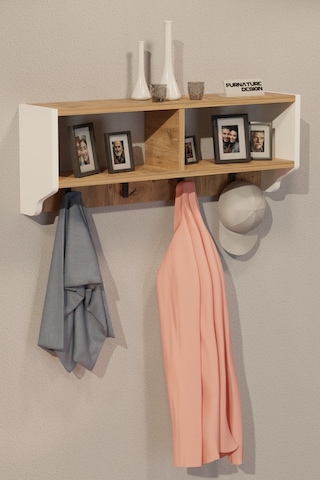 Portmanto Duvar Askısı Modern Askılık Vestiyer - Beyaz & A.çam Diğer