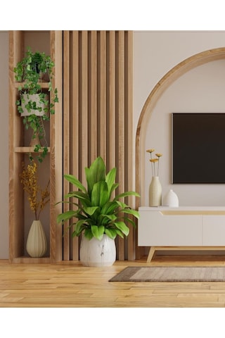 Yapay Çiçek Saksıda Sarkan Sarmaşık 9dal Hedera 80cm Yapay Sarmaşık Yeşil