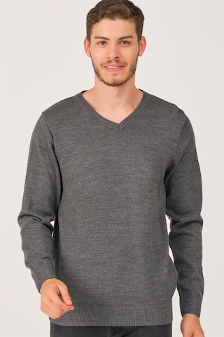 V0002 Dewberry Erkek V Yaka Kazak-füme Füme