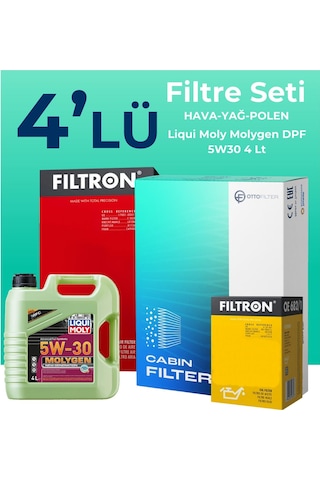 Filtron Mitsubishi Space Star 1.2 Filtre Bakım Seti Liqui Moly Motor Yağlı (2012-2023) 4 Lü -