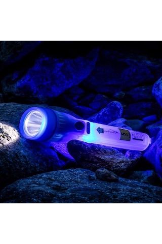 Nurgaz Ng-182 Campout Pilli Kamp El Feneri+Flaşör Suya Dayanıklı Siyah