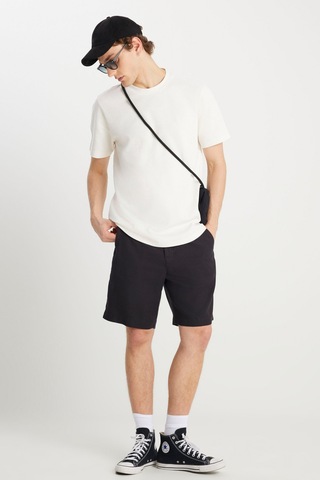 Wrangler Beli Lastikli Chino Şo Siyah Erkek Şort Siyah