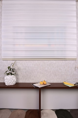 Beyaz Düz Etek Dilimsiz 616-b/1 Zebra Stor Güneşlik Perde