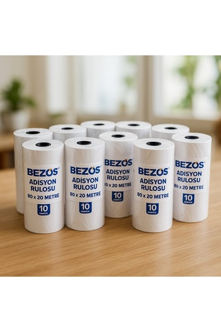 Buradabulabilirsin Bezos 80x20 Termal Adisyon Rulosu 5 Paket 50 Adet Bbz