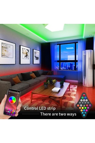 30m Led Şerit Işık Rgb 5050 Su Geçirmez App Led Esnek Şerit Bant App Non Waterproof&25m