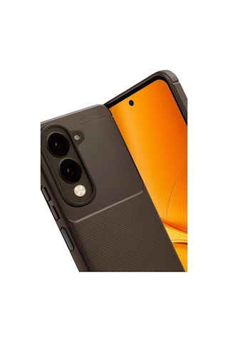 Vivo Y29s Auto Focus Karbon Kapak - Kahverengi