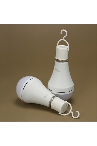 Hfambition Yenilenen Döner Anahtarlı Şarj Edilebilir Acil Led Ampulü, Çadır/mekan Kullanıma Uygun, E26/e27 Tabanı, 2'li Paket