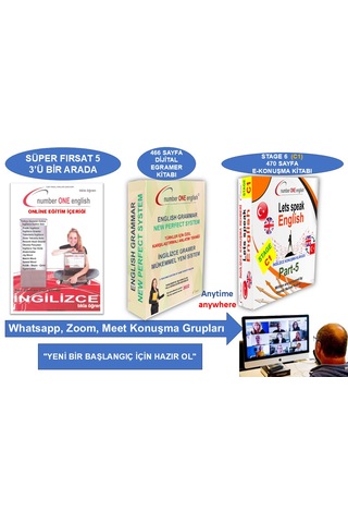 E - Gramer Kitabı + C1-ekonuşma Rehberi - Online Eğitim + Konuşma Grubu