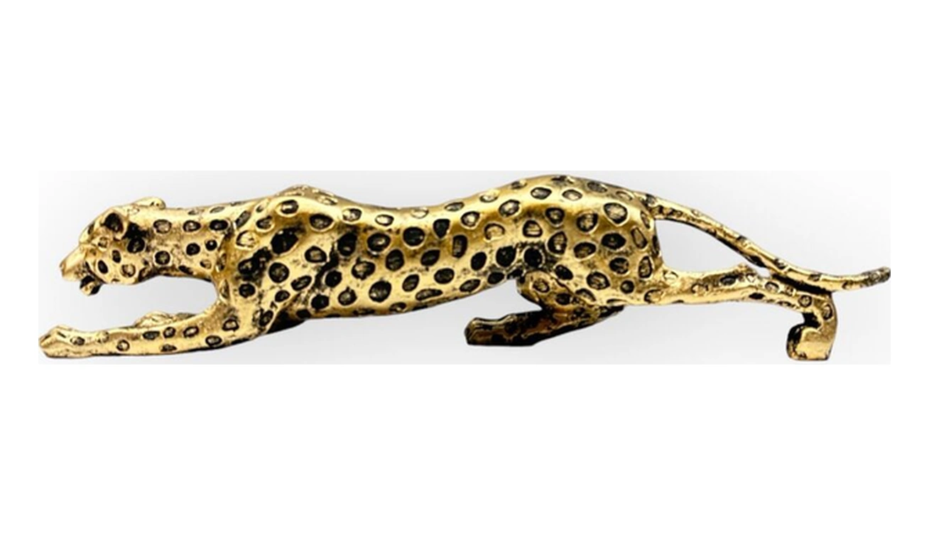 Dekoratif Polyester Leopar Biblo Gold-eskitme