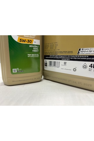 Castrol Edge 5W-30 LL 4 L+ 1L Motor Yağı Üretim Tarihi 2025