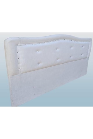 Başlık Dk Çift Kişilik 150'lık Model Dalga Suni Deri Beyaz Kumaş Kapitone Elyapım