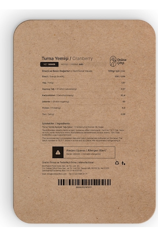 Online Çiftçi Cranberry Turna Yemiş 2 x 500 G