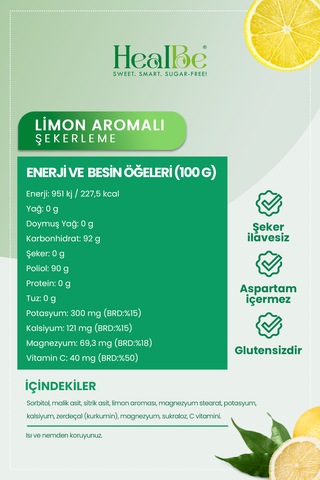 Limon Aromalı Şekersiz Şekerleme