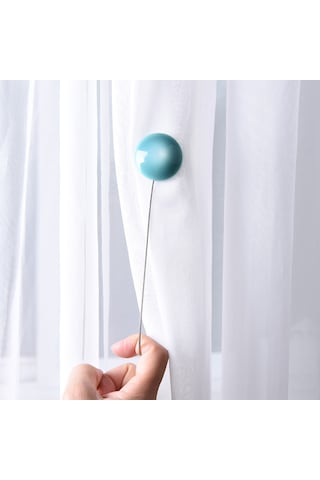 Geeroyoo Kedi Gözü Reçine Manyetik Perde Bağlayıcı - Otomatik Tutucu, Kurulumu Olmayan, Oturma Odası Perde Aksesuarı Açık Bej, Tek Adet