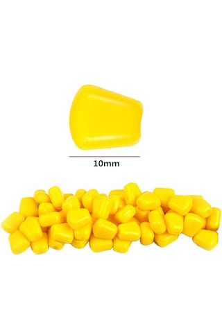 10 X 1 Cm Silikon Yumuşak Sarı Mısır Suni Balık Olta Yemi